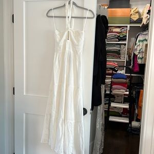 Abercrombie white lien maxi - NWT - small